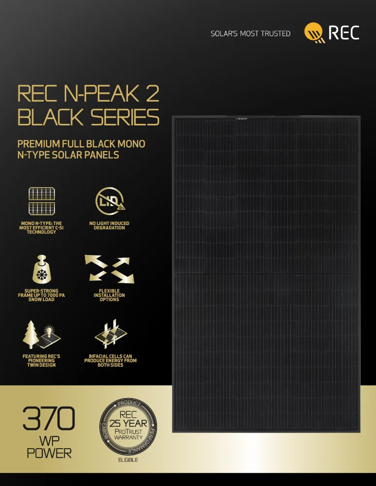 REC 365w All Black Mono NP2 Solar Panel Spec Sheet (dragged)